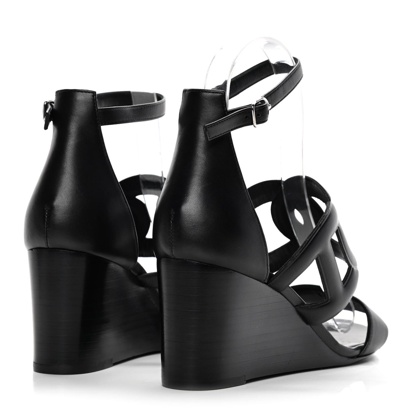 Nappa Brisbane Wedge Sandals 37 Black
