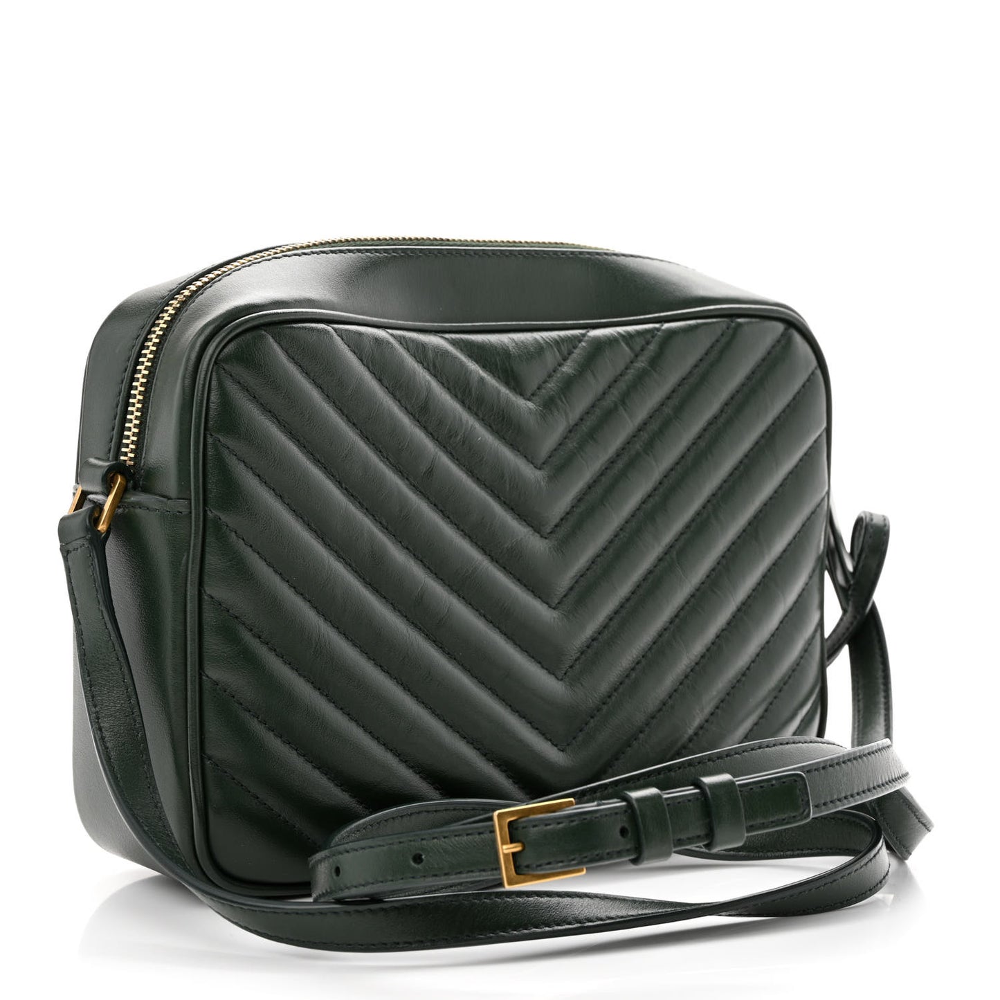 Calfskin Matelasse Monogram Lou Camera Bag Military Green