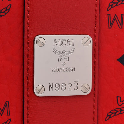 MCM Visetos Medium Liz Reversible Shopper Tote Candy Red 11 of 17
