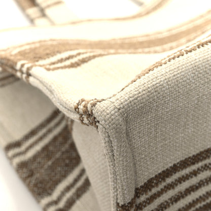 Celine Jacquard Striped Large Cabas Thais Tobacco Tan 10 of 11