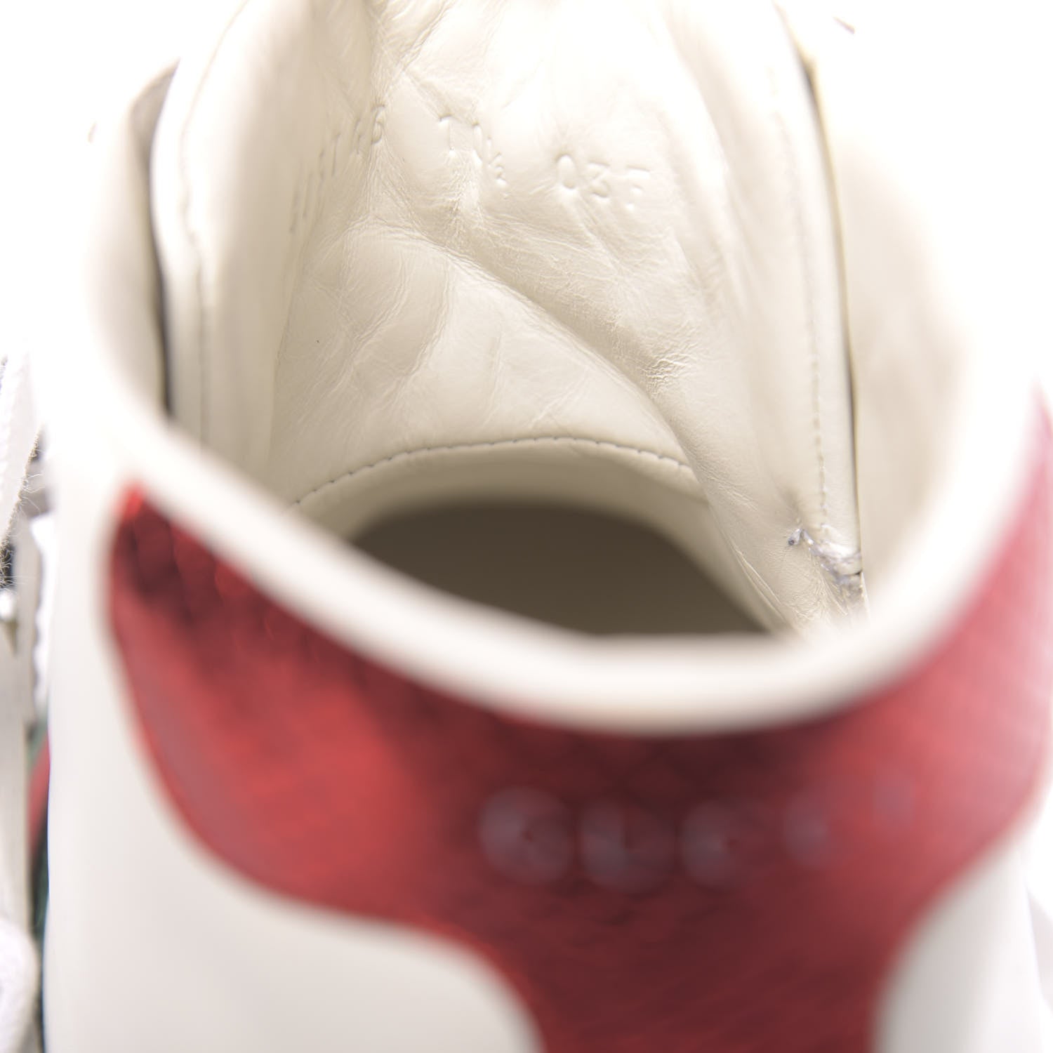 Gucci Calfskin Ayers Web Mens Dionysus High Top Sneakers 10.5 White 8 of 11
