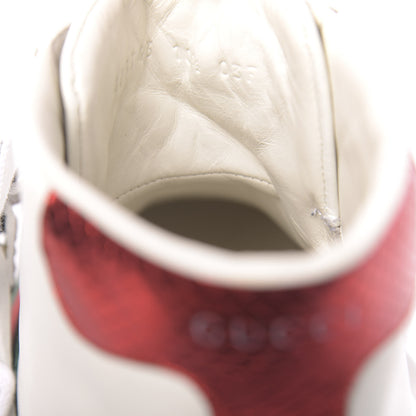 Gucci Calfskin Ayers Web Mens Dionysus High Top Sneakers 10.5 White 8 of 11