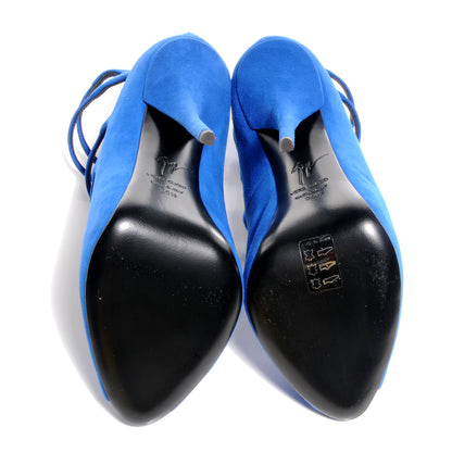 FASHIONPHILE GIUSEPPEZANOTTISuedeStrapCutOutPeepToePumps35.5CobaltBlue 5 of 6