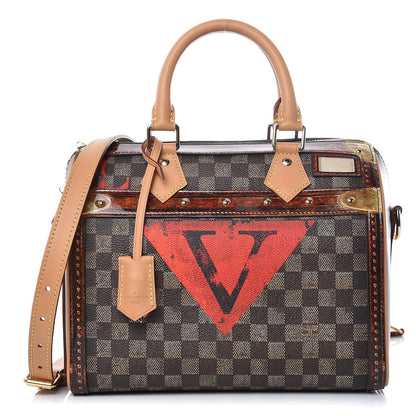 Louis Vuitton Transformed Damier Ebene Time Trunk Speedy Bandouliere 25 Black 1 of 6