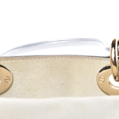 Christian Dior Metallic Grained Calfskin Cannage Mini Lady Dior Silver 10 of 10