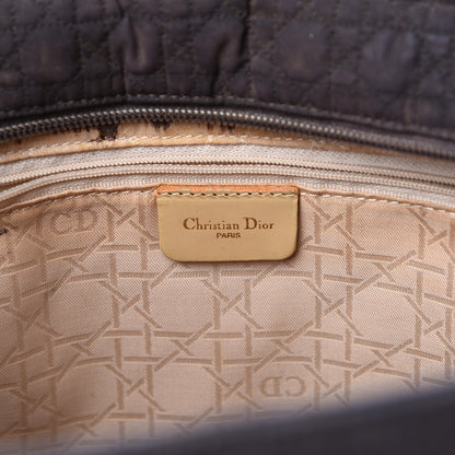 Christian Dior Nylon Cannage Large Lady Dior Tote Brown 5 of 24