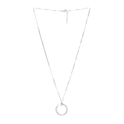 Cartier 18K White Gold Diamond Juste Un Clou Paved Pendant Necklace 3 of 5