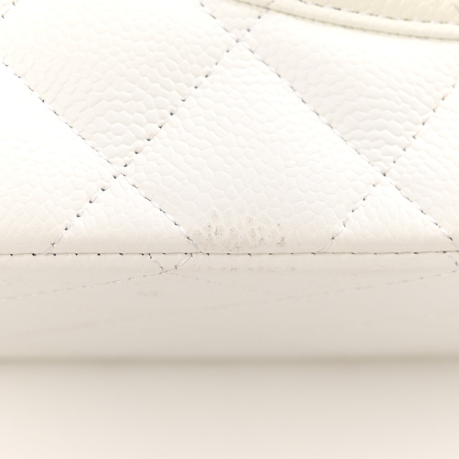 Chanel Caviar Quilted Jumbo Double Flap White 15 of 15