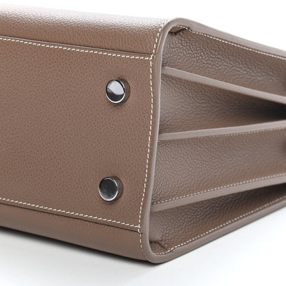 Saint Laurent Grained Calfskin Topstich Baby Sac De Jour Taupe 8 of 9