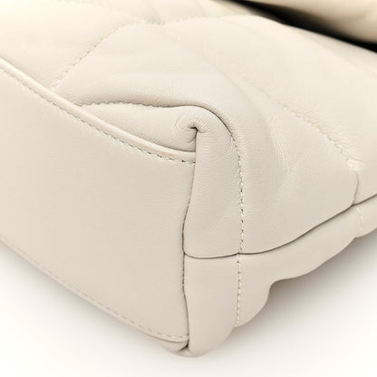 Saint Laurent Lambskin Quilted Toy Loulou Puffer Monogram Chain Satchel Crema Soft 9 of 9