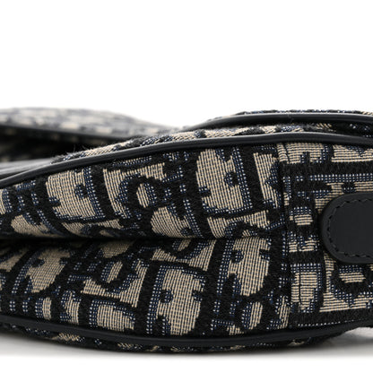 Christian Dior Oblique Saddle Bag Blue 10 of 11