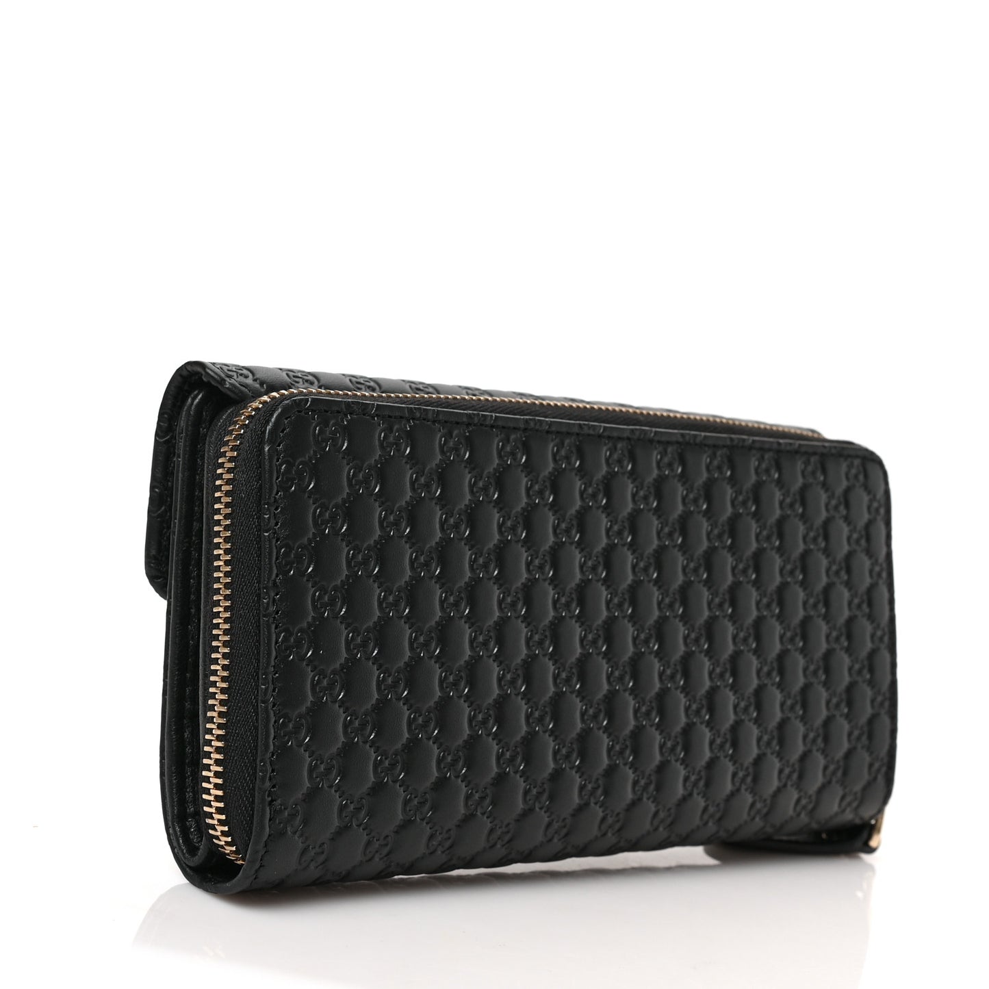 Soft Microguccissima Continental Zip Wallet Black