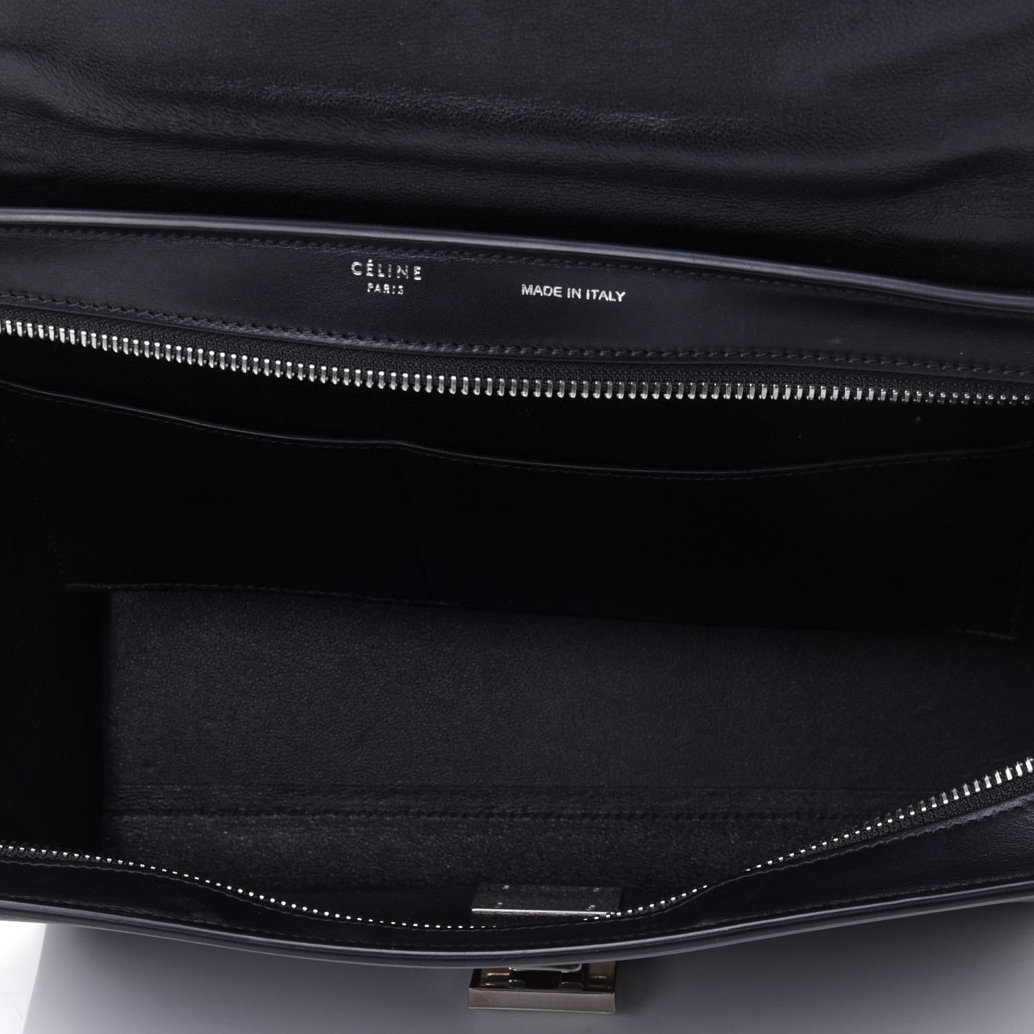 Celine Watersnake Calfskin Small Trapeze Black 4 of 4