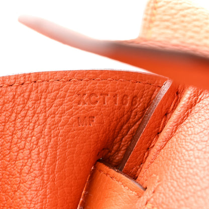 Hermes Taurillon Clemence Birkin 30 Orange 7 of 18