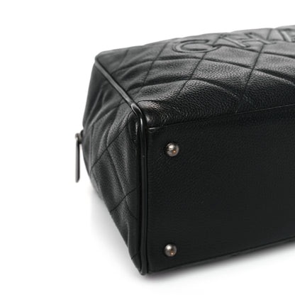 Chanel Caviar Patent Quilted Large Bowler Black 8 of 10