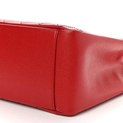 Chanel Caviar Quilted Grand Shopping Tote GST Red 11 of 12