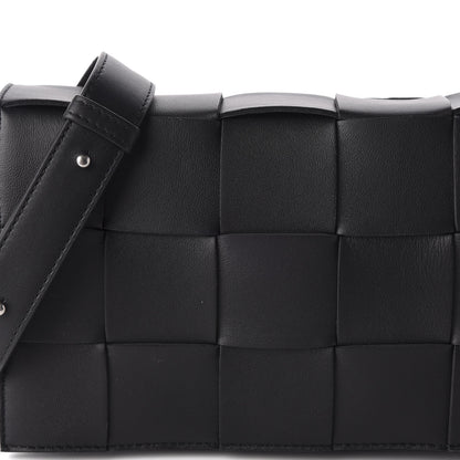 Bottega Veneta Lambskin Maxi Intrecciato Cassette Crossbody Bag Black 10 of 14