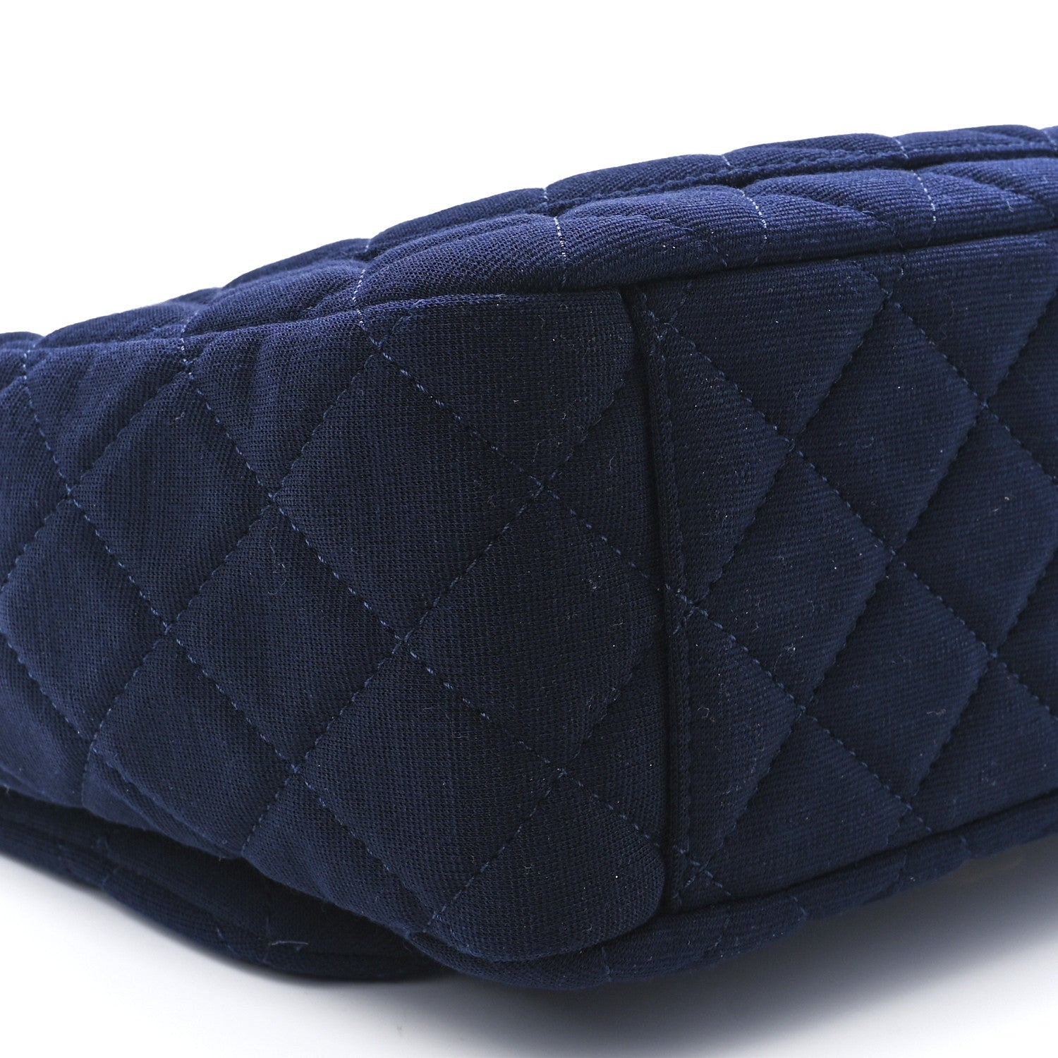 Chanel Jersey Quilted XL Jumbo Flap Navy 10 of 11
