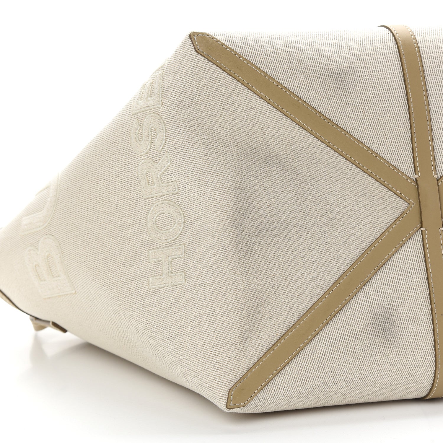 Burberry Cotton Canvas Mini Logo Horseferry Tote Bag Off White 9 of 11