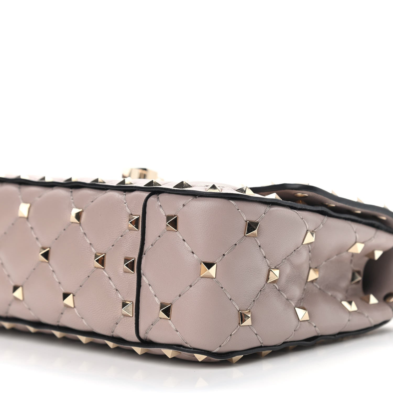 Valentino Garavani Nappa Small Rockstud Spike Shoulder Bag Poudre 6 of 10