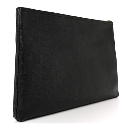Gucci Pebbled Calfskin Large Logo Portfolio Clutch Black 5 of 16