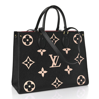 Louis Vuitton Empreinte Monogram Giant Onthego MM Black Beige 3 of 8