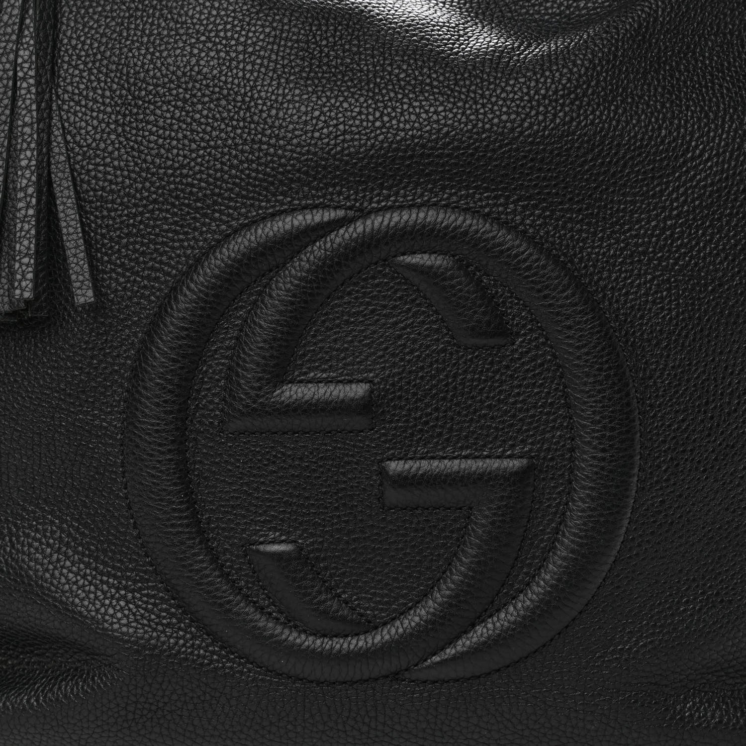 Gucci Pebbled Calfskin Large Soho Hobo Black 8 of 12