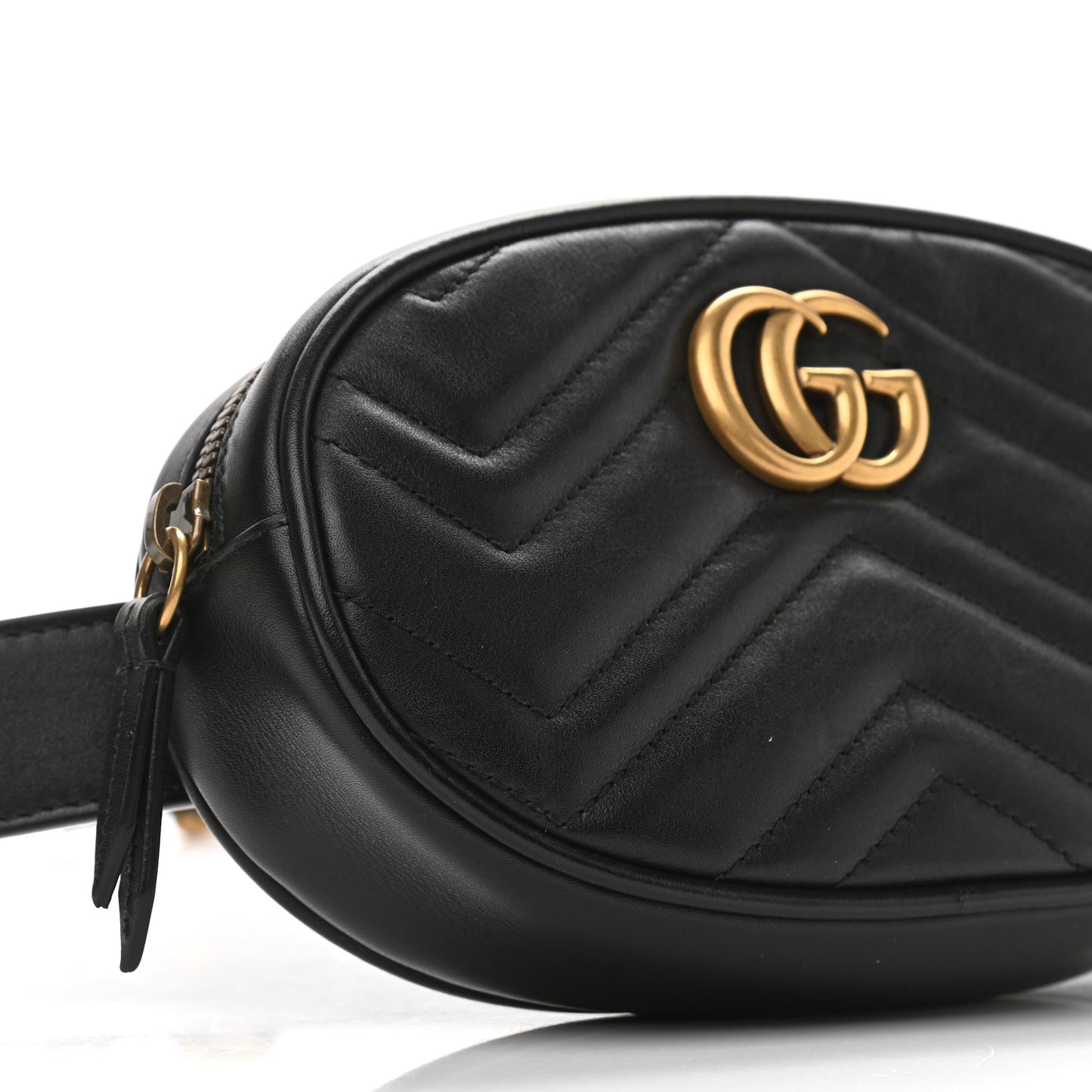 Calfskin Matelasse GG Marmont Belt Bag 95 38 Black