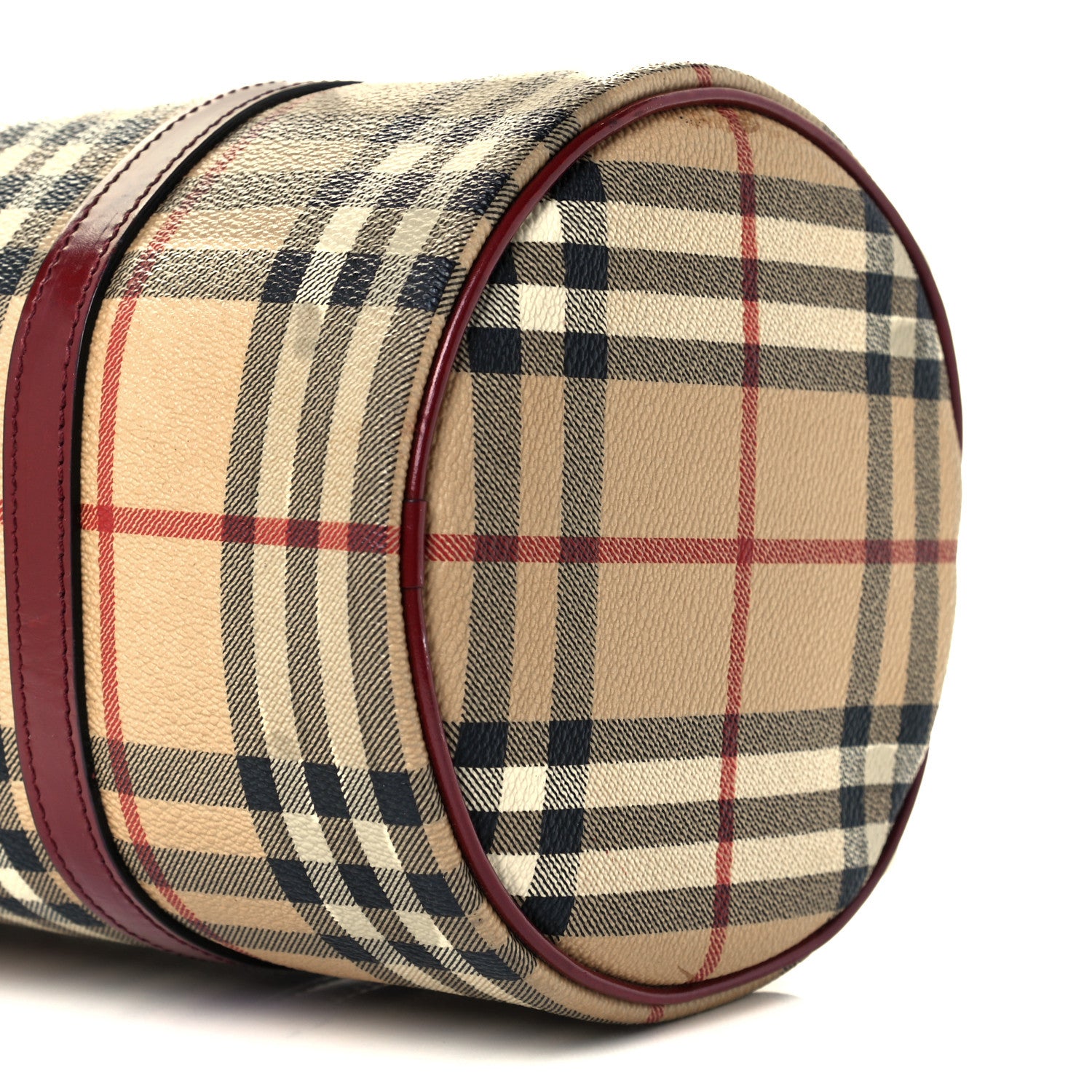 Burberry Haymarket Check Barrel Bag Brown 9 of 10