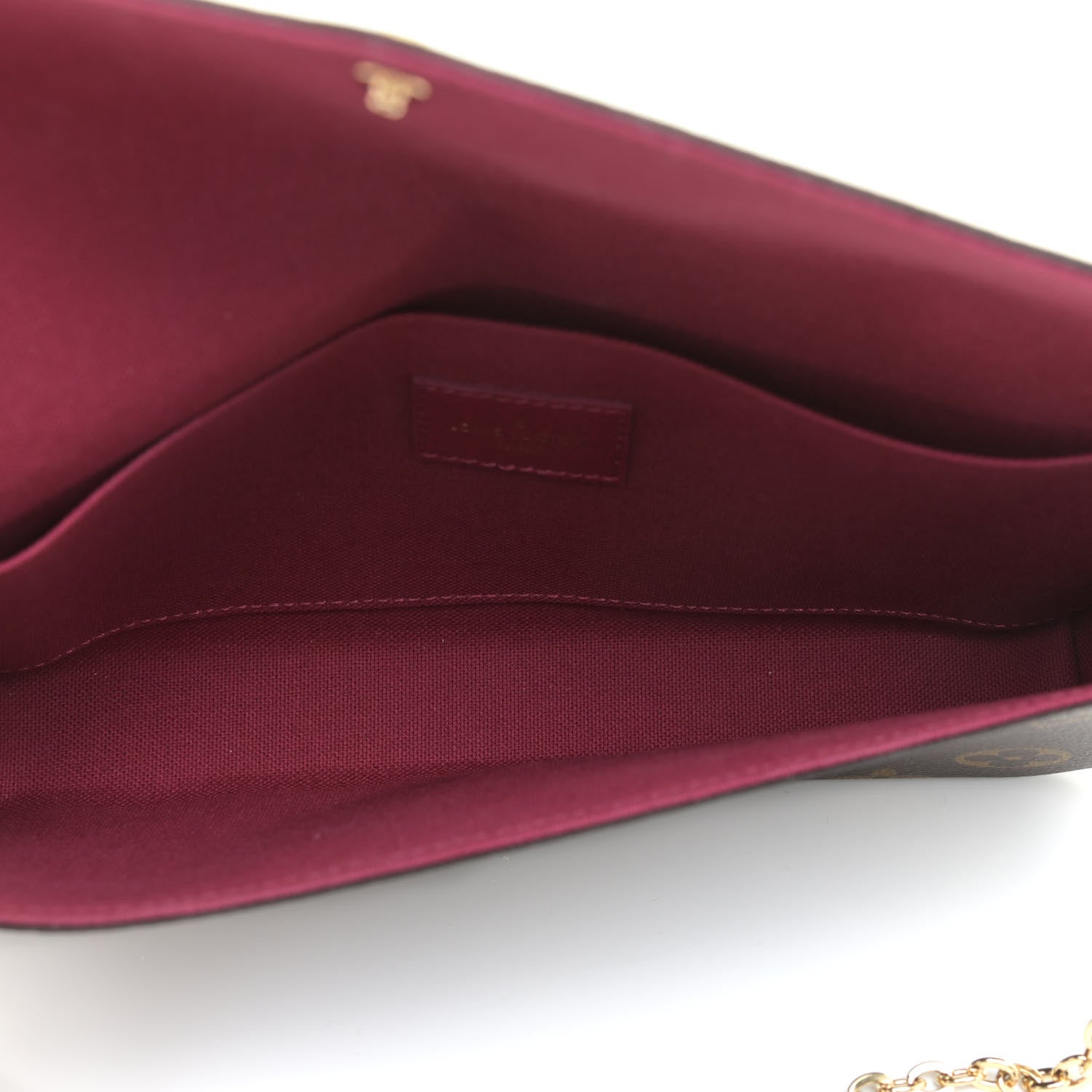 Louis Vuitton Monogram Pochette Felicie Chain Wallet Fuchsia 6 of 10