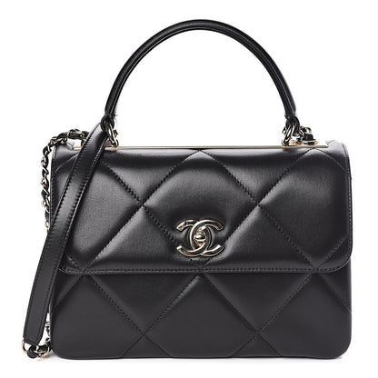 Chanel Lambskin Quilted Small Trendy CC Dual Handle Flap Bag Black 1 of 12