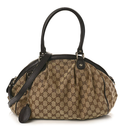Gucci Monogram Medium Sukey Boston Bag Dark Brown 1 of 10