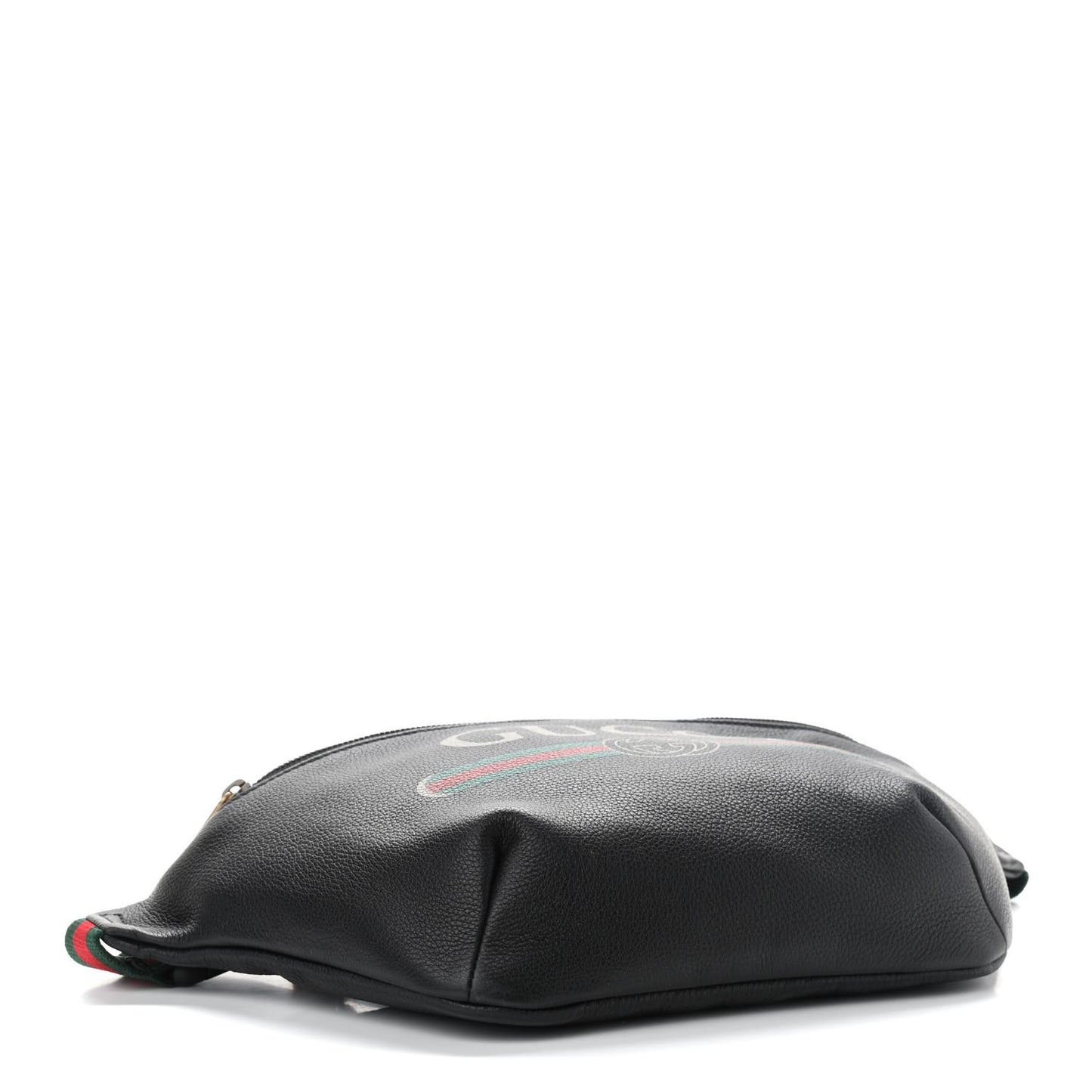 Grained Calfskin Logo Belt Bag Black
