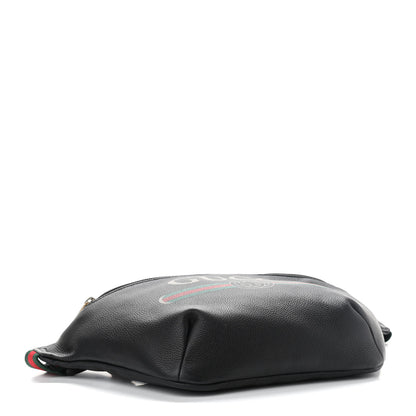 Gucci Grained Calfskin Logo Belt Bag Black 2 of 9