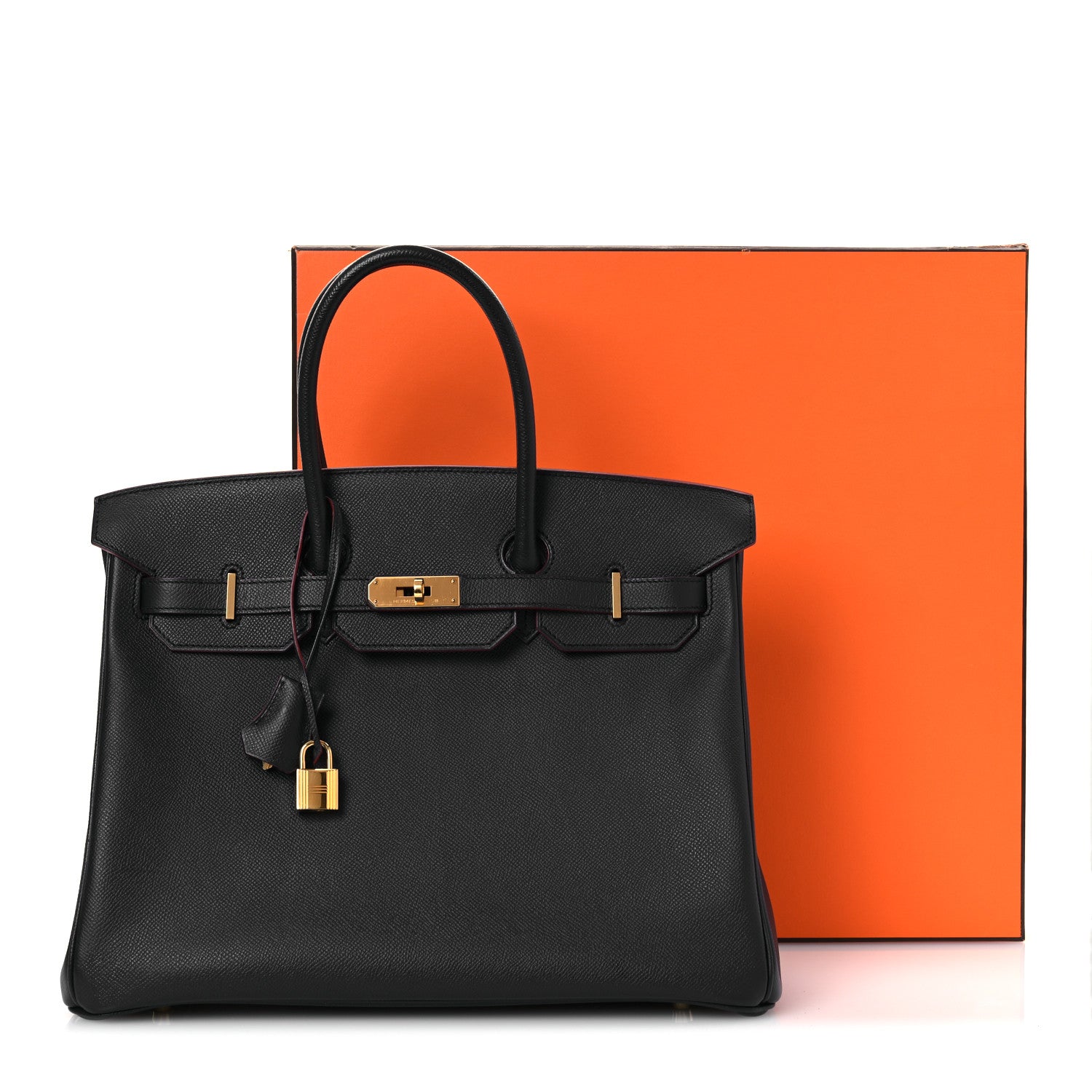 Hermes Epsom Contour Birkin 35 Bleu Indigo Rouge H 14 of 14