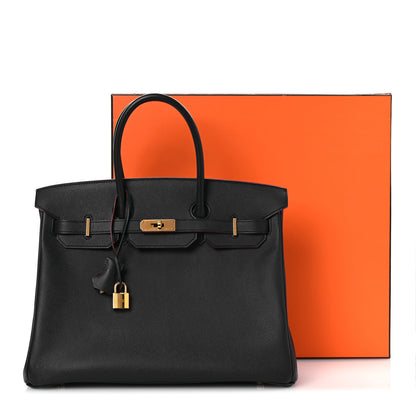 Hermes Epsom Contour Birkin 35 Bleu Indigo Rouge H 14 of 14