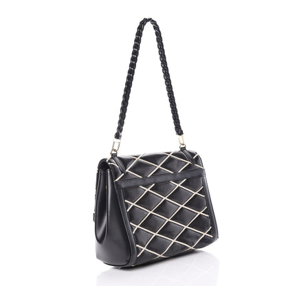 Louis Vuitton Lambskin Malletage Pochette Flap Black 3 of 12