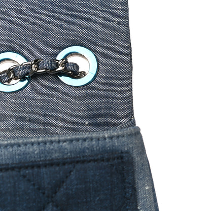 Chanel Denim Quilted Small Medallion Flap Blue 16 of 27