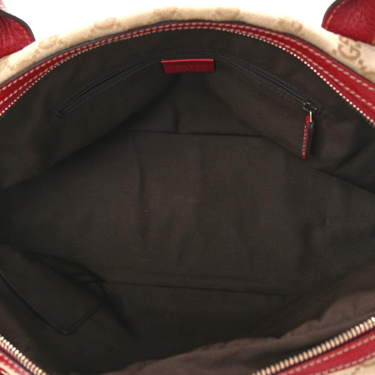 Gucci Monogram Small Princy Satchel Red 5 of 9