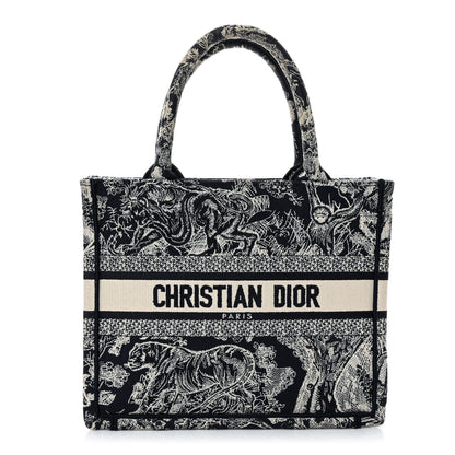 Christian Dior Canvas Embroidered Small Dioriviera Toile De Jouy Book Tote Blue 1 of 13
