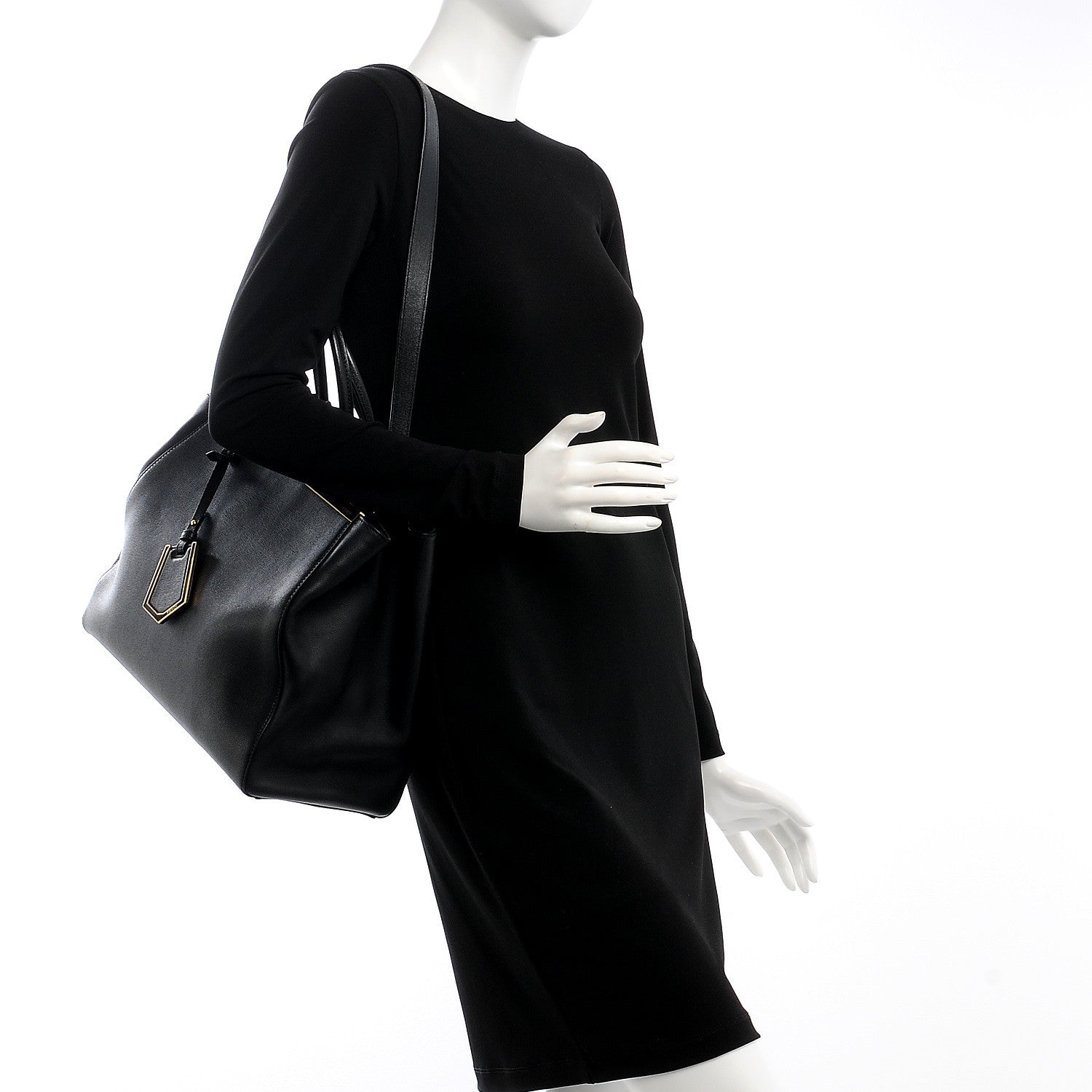 Fendi Vitello Elite Regular 2Jours Tote Black 2 of 9