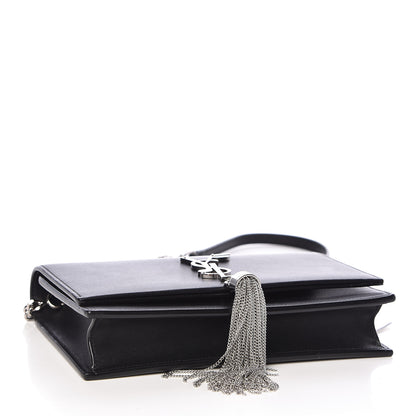 Saint Laurent Smooth Calfskin Classic Monogram Kate Tassel Chain Wallet Black 4 of 12