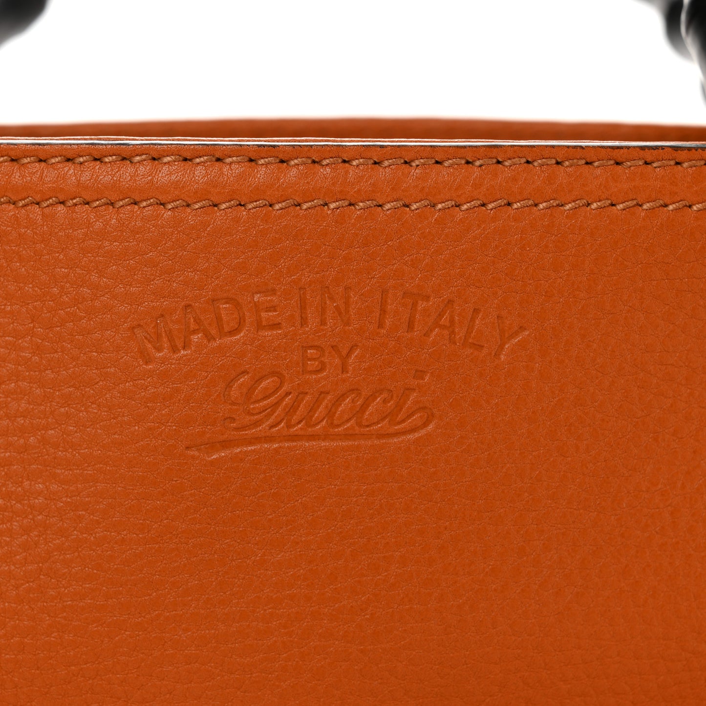 Cellarius Calfskin Medium Bamboo Shopper Tote Orange
