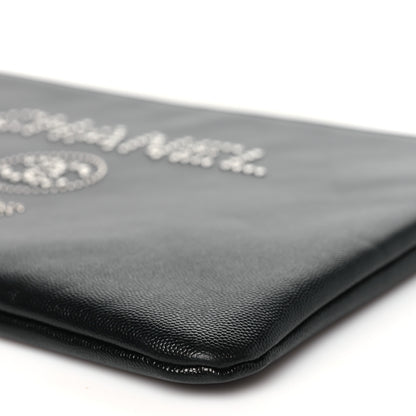 Chanel Caviar Studded Medium Deauville Pouch Black 10 of 11