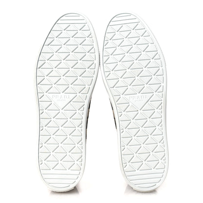 Prada Jacquard Trianglolo Symbole Embroidered Metal Triangle Logo Slip On Sneakers 36.5 Corda Black 7 of 11