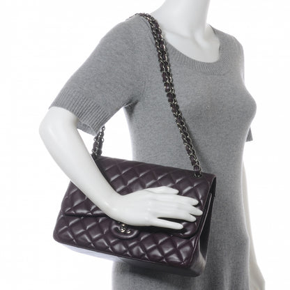 Chanel Lambskin Jumbo Double Flap Plum 2 of 9