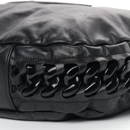 Chanel Calfskin Modern Chain Rhodoid Hobo Black 9 of 11