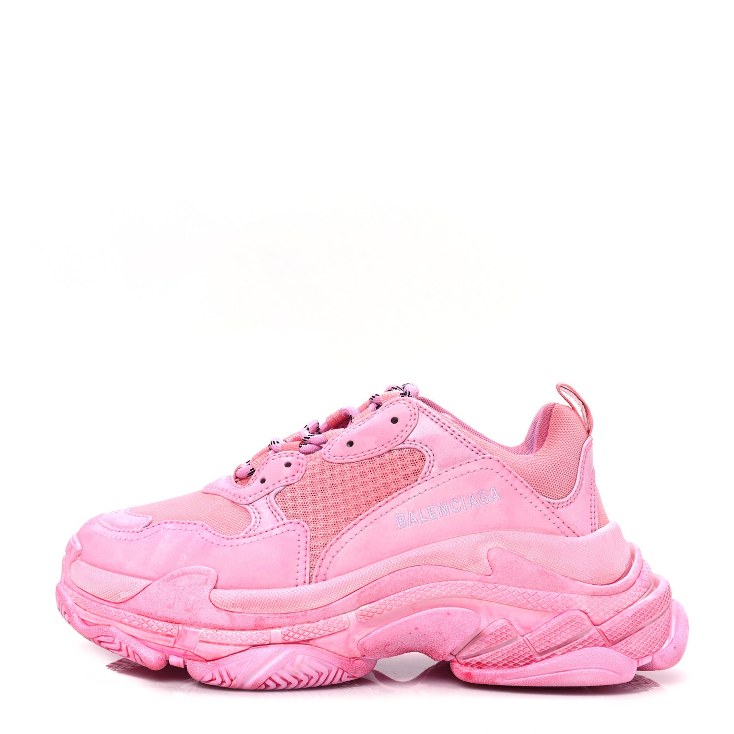 Fabric Mesh Dyed Womens Triple S Sneakers 39 Pink