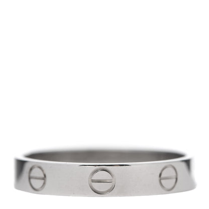 Cartier 18K White Gold 3.5mm LOVE Wedding Band Ring 57 8 3 of 4