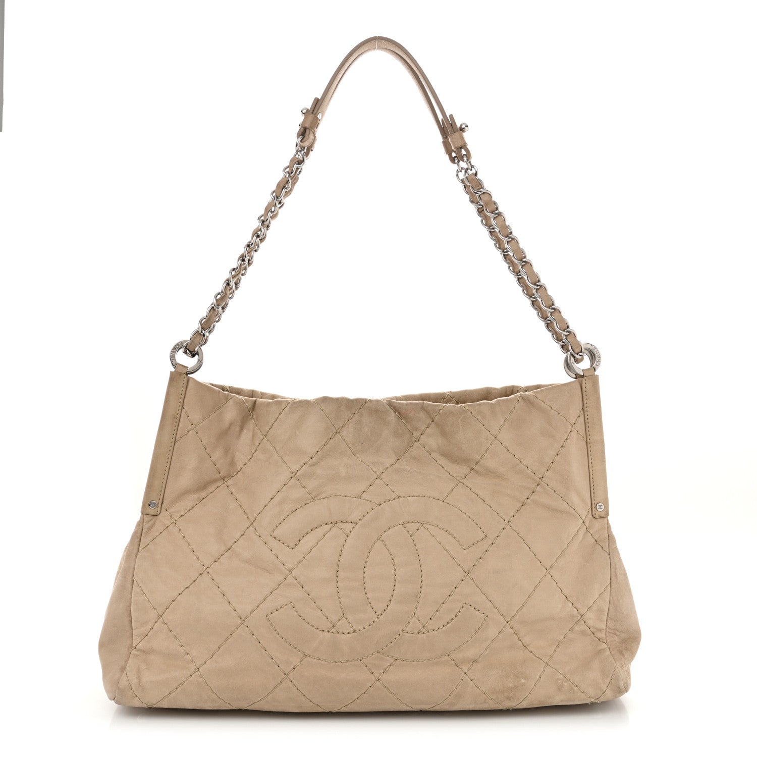 Chanel Iridescent Calfskin Small Sea Hit Tote Beige 1 of 12